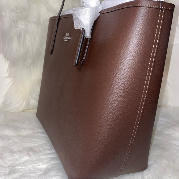 Coach 🤎 leather purse Tote bag New - Picture 2 of 13